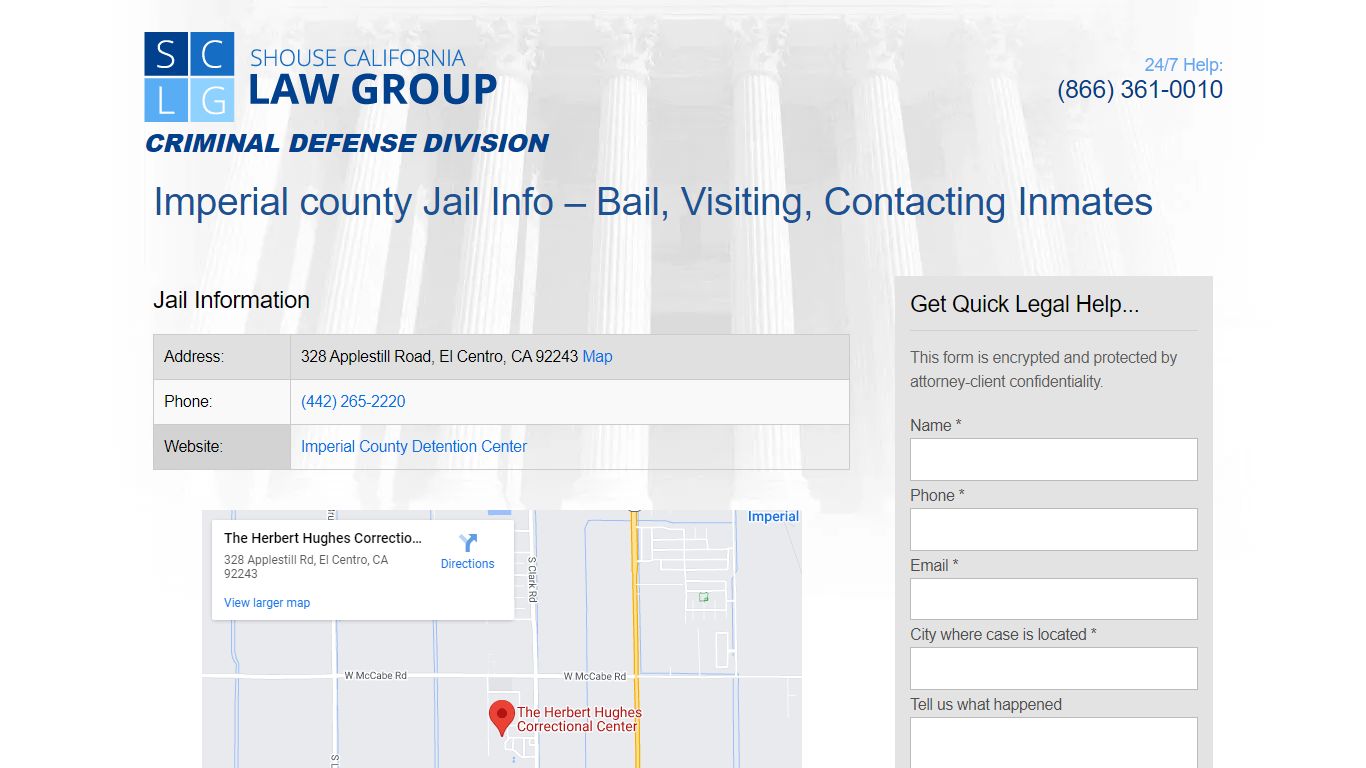 Imperial county Jail Info – Bail, Visiting, Contacting Inmates