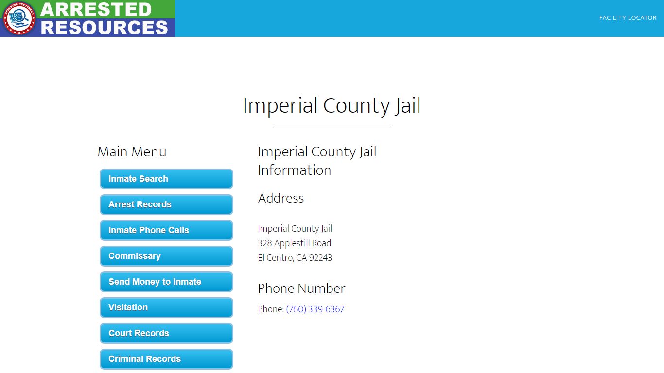 Imperial County Jail - Inmate Search - El Centro, CA - Arrested Resources